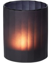 Svijećnjak Philippi - Twilight, 10 x 10 x 12 cm, crni