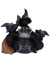 Svijećnjak Nemesis Now Adult: Gothic - Familiar Cauldron, 12 cm