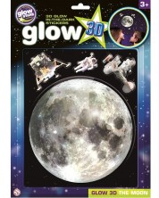 Svijetleća 3D naljepnica Brainstorm Glow - Mjesec -1
