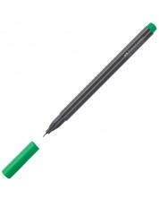 Fineliner flomaster Faber-Castell Grip - Smaragdno zelen, 0.4 mm