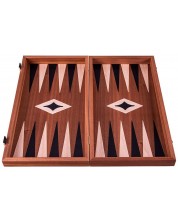 Set šaha i backgammona Manopoulos - Mahagonij s crnim bordom, 48 x 25 cm