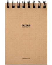 Rokovnik sa spiralom Drasca Dot Grid Sketch Pad- Ivory, 60 l, A5 -1