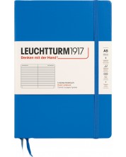 Bilježnica Leuchtturm1917 New Colours - A5, na linije, Sky, tvrdi uvez