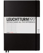 Bilježnica Leuchtturm1917 Master Slim - А4+, s linijama, Black