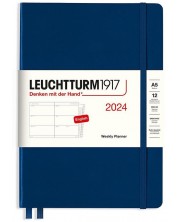 Rokovnik Leuchtturm1917 Weekly Planner - A5, tamnoplavi 2024