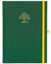 Bilježnica s lanenim koricama Blopo - The Tree, listovi na točke