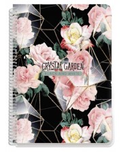 Bilježnica Black&White Crystal Garden - В5, 140 listova, asortiman
