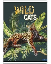Bilježnica Lastva Wild Cats - А5, 52 lista, široki redovi, s 2 margine, asortiman