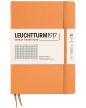 Bilježnica Leuchtturm1917 New Colours - A5, stranice na kvadratiće, Apricot, tvrdi uvez