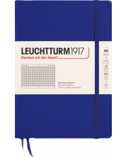 Bilježnica Leuchtturm1917 New Colours - A5, stranice na kvadratiće, Ink -1