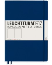 Bilježnica Leuchtturm1917 Master Classic - А4+, bijele stranice, Navy