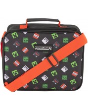 Termoizolirana torba za ručak Graffiti Minecraft - Black -1