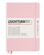 Bilježnica Leuchtturm1917 Muted Colours - А5, ružičasta, stranice s linijama