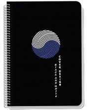 Bilježnica Black&White Exclusive dots - A5, široki redovi, asortiman