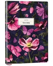 Bilježnica Victoria's Journals Florals - Cvijeće, A6, plastični omot, na točkice, 96 listova