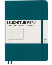 Bilježnica Leuchtturm1917 - A5, stranice s točkama, Pacific Green