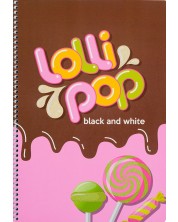 Bilježnica Black&White - Lolly Pop, A4, 80 listova, široki redovi, asortiman -1
