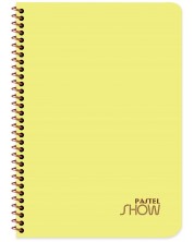 Školska bilježnica sa spiralom Keskin Color Pastel Show - A4, 72 lista, široki redovi,asortiman -1