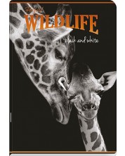 Školska bilježnica Black&White - Wildlife, A4, 60 listova, široki redovi, asortiman