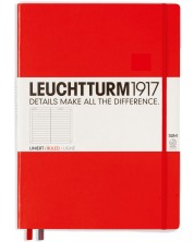 Rokovnik Leuchtturm1917 Master Slim - А4+, s linijama, Red