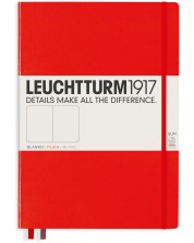 Rokovnik Leuchtturm1917 Master Slim - А4+, bijele stranice, Red