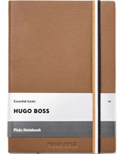 Rokovnik Hugo Boss Iconic - A5, s bijelim listovima, smeđi -1