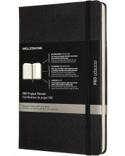 Bilježnica s tvrdim koricama Moleskine Pro Collection - Project Planner, crna -1