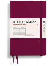 Rokovnik Leuchtturm1917 Paperback - B6+, crveni, linirani, tvrdi uvez