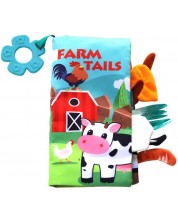 Tekstilna knjižica KikkaBoo - Farm Tails, s grickalicom -1