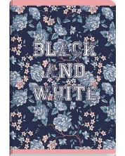 Školska bilježnica Black&White - Flowers, A5, 40 listova, široki redovi, asortiman