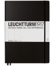Bilježnica Leuchtturm1917 Master Classic - А4+, bijele stranice, Black