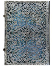 Bilježnica Paperblanks Silver Filigree - Maya Blue, Ultra, 120 listova