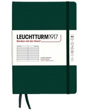 Rokovnik Leuchtturm1917 Natural Colors - A5, tamnozeleni, liniran, tvrdi uvez