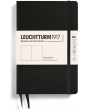 Rokovnik Leuchtturm1917 Paperback - B6+, crni, bijele stranice, tvrdi uvez