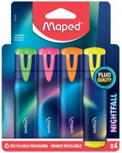 Tekst markeri Maped Nightfall - 4 boje, blister