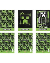 Bilježnica Panini Minecraft - Green, A4, 40 listova, široki redovi, asortiman