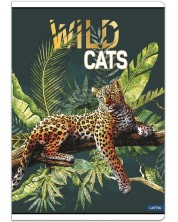 Bilježnica Lastva Wild Cats - А4, 52 lista, široki redovi, s 2 margine, asortiman