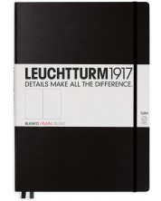 Bilježnica Leuchtturm1917 Master Slim - А4+, bijele stranice, Black