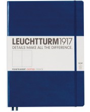 Rokovnik Leuchtturm1917 Master Slim - A4+, stranice s točkama, Navy -1