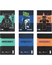Bilježnica Panini Minecraft - Black Neon, A4, 50 listova, široki redovi, asortiman -1