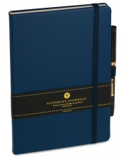 Bilježnica s tvrdim koricama Victoria's Journals А5, tamnoplava