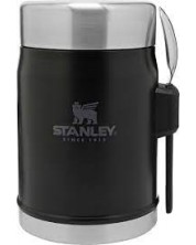 Termoposuda za hranu sa žlicom Stanley The Legendary - Matte Black Pebble, 0.4 l -1