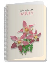 Bilježnica sa spiralom Black&White Nature - A5, 100 listova, široki redovi, asortiman -1