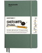 Rokovnik Leuchtturm1917 Sketchnote Journal - A5, maslinasto zeleni
