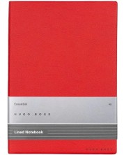 Bilježnica Hugo Boss Essential Storyline - A5, s linijama, crvena