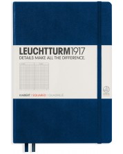Rokovnik Leuchtturm1917 - A5, stranice na kvadrate, Navy -1
