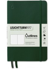 Rokovnik Leuchtturm1917 - Outlines, B6+, vodootporna, zelena -1