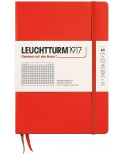 Bilježnica Leuchtturm1917 New Colours - A5, stranice na kvadratiće, Lobster, tvrdi uvez -1
