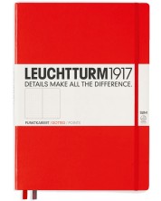 Rokovnik Leuchtturm1917 Master Slim - А4+, točkaste stranice, Red