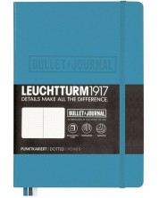 Bilježnica Leuchtturm1917 Bullet Journal А5 - Plava, točkaste stranice